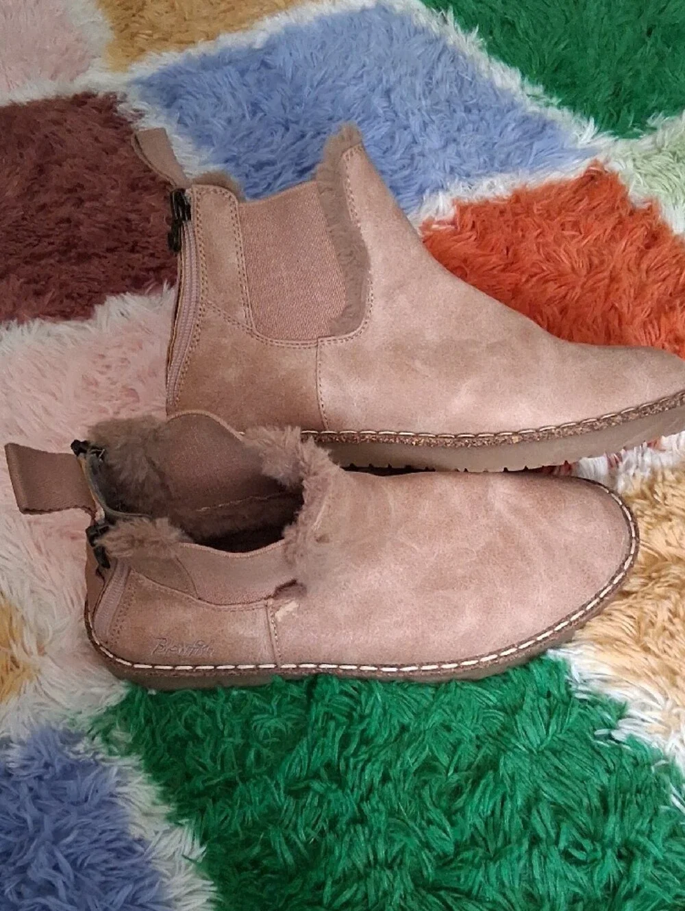 Blowfish Tan Faux-Suede Ankle Booties